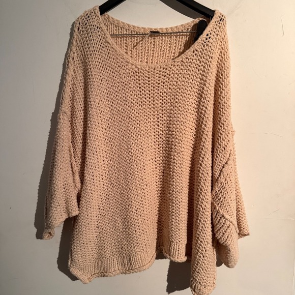 Free People Sweaters - Free People Medium Fisherman Oversized Sweater Boho Chunky Minimalist Soft Girl